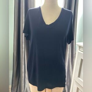 J Crew Classic Navy V-Neck Women's cotton Top XXL